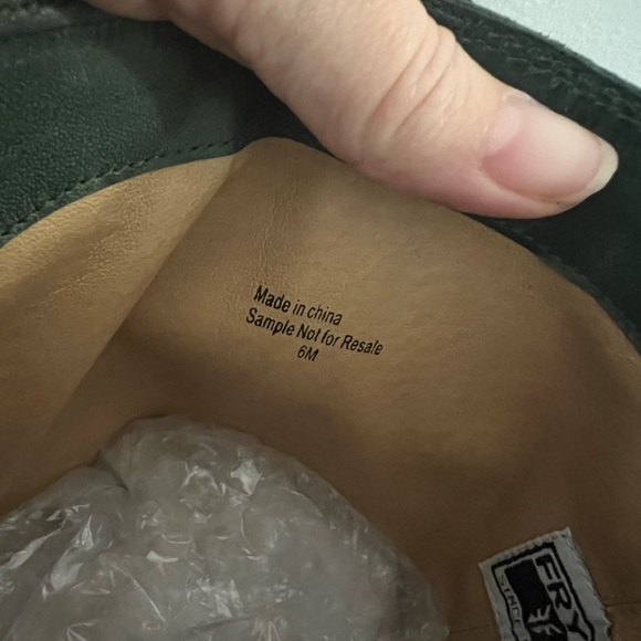 Frye women’s Renee Seam distressed leather tall boots green size 6 - Picture 13 of 14